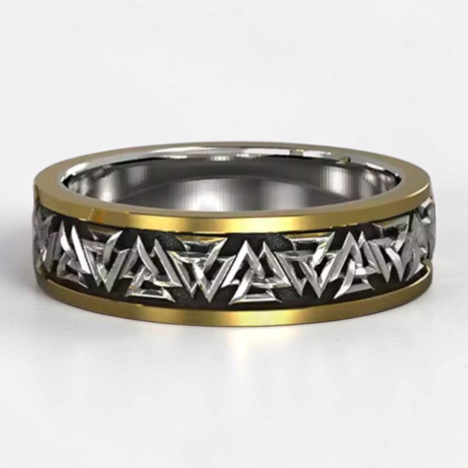 Anel Nórdico Dourado – Força com Elegância S 925