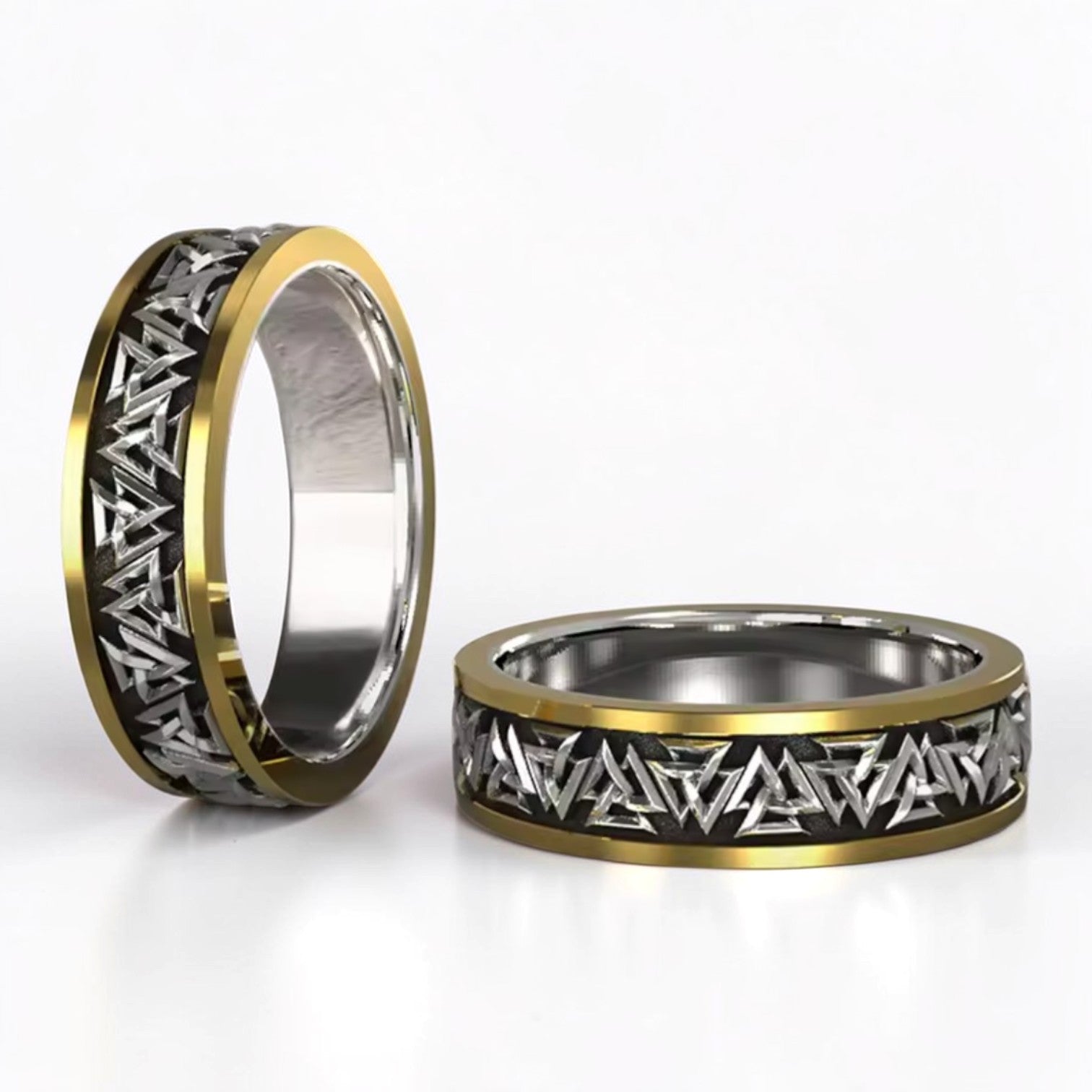 Anel Nórdico Dourado – Força com Elegância S 925