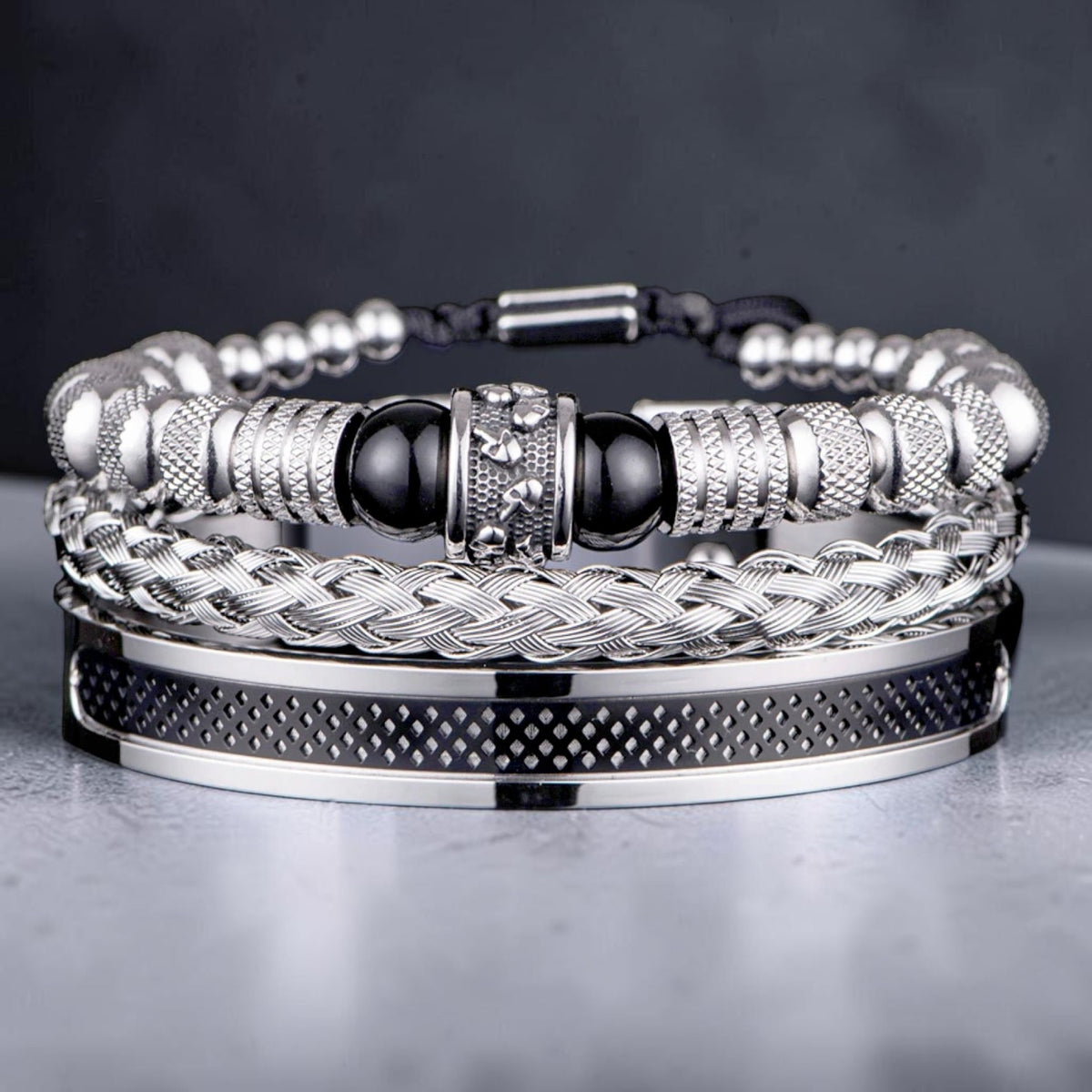 Bracelete Tríade Nórdica – Força, Honra e Destino
