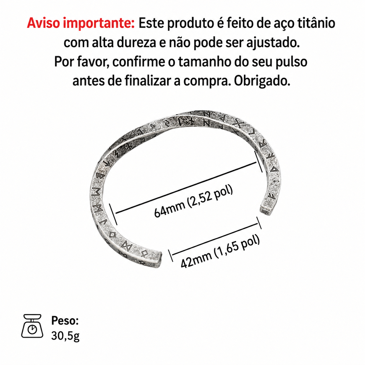 Bracelete Futhark – Runas Nórdicas