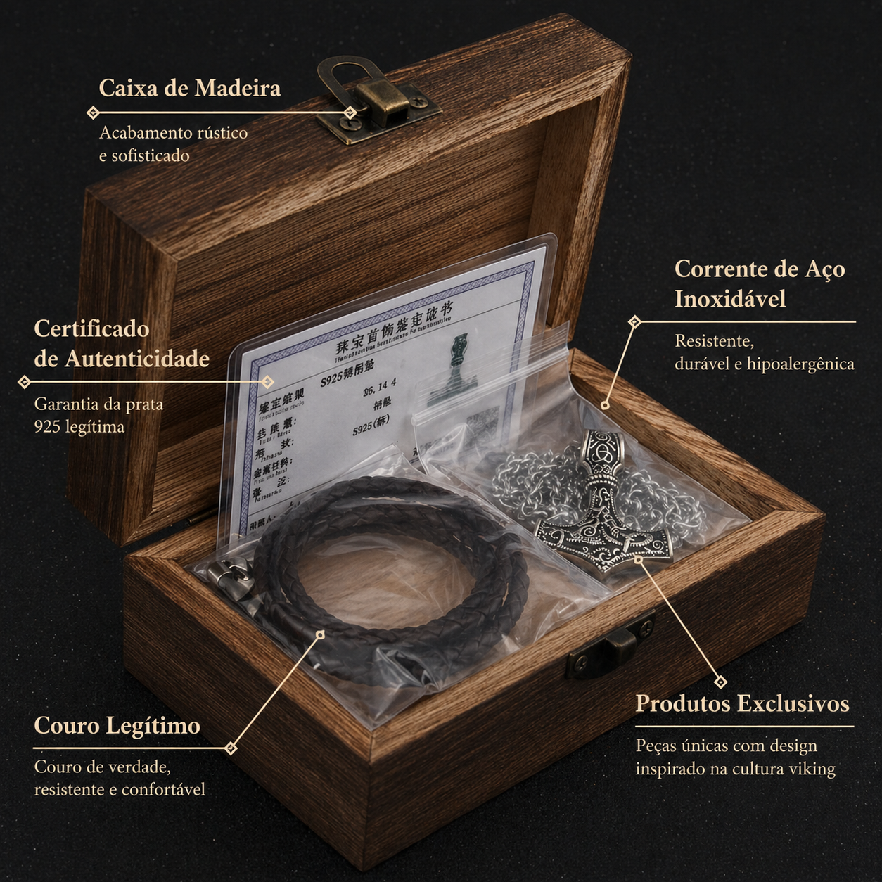 Colar Martelo de Thor – Força Ancestral em Prata S925