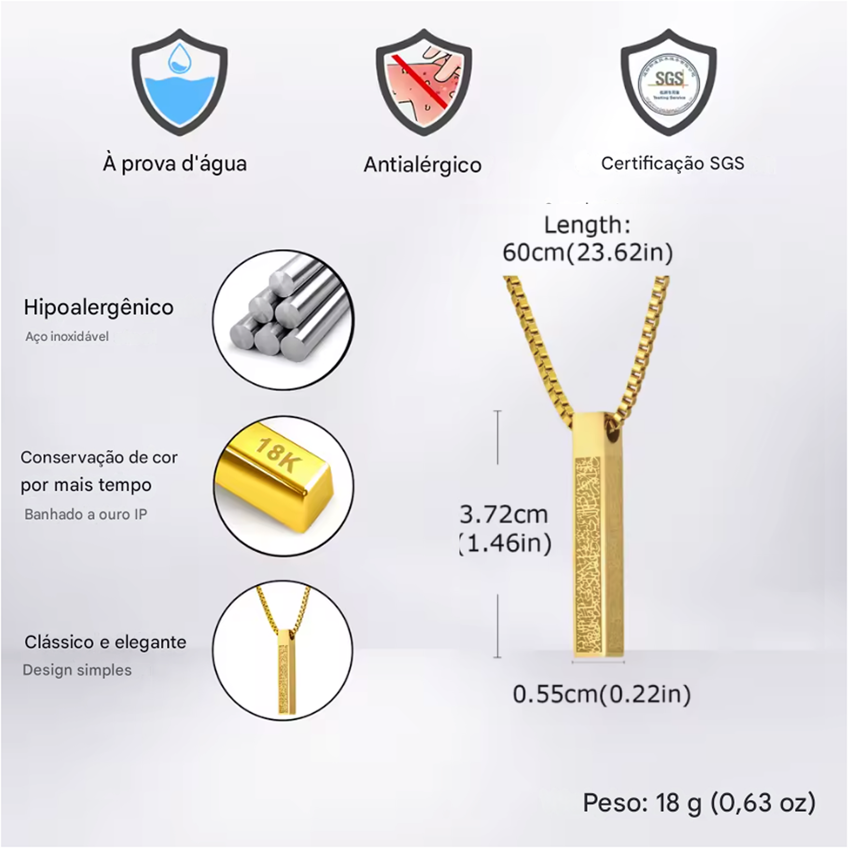 Colar Sigilo Real – Barra da Presença