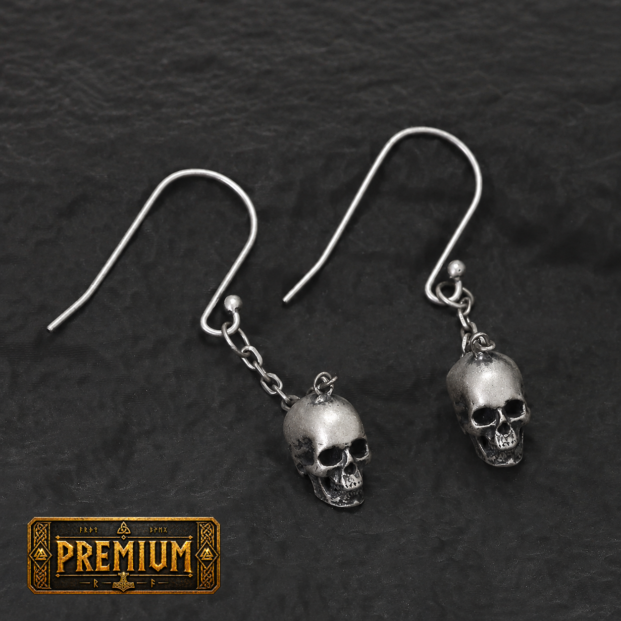 Brinco Skull Raven – Prata Esterlina 925