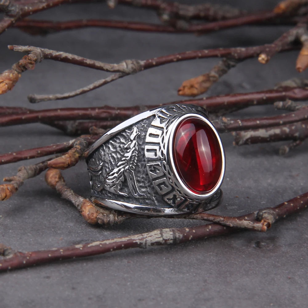 Anel Bloodstone Odin – Olho do Destino