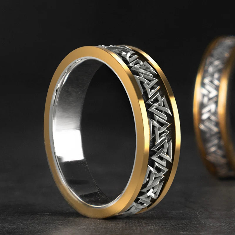 Anel Nórdico Dourado – Força com Elegância S 925