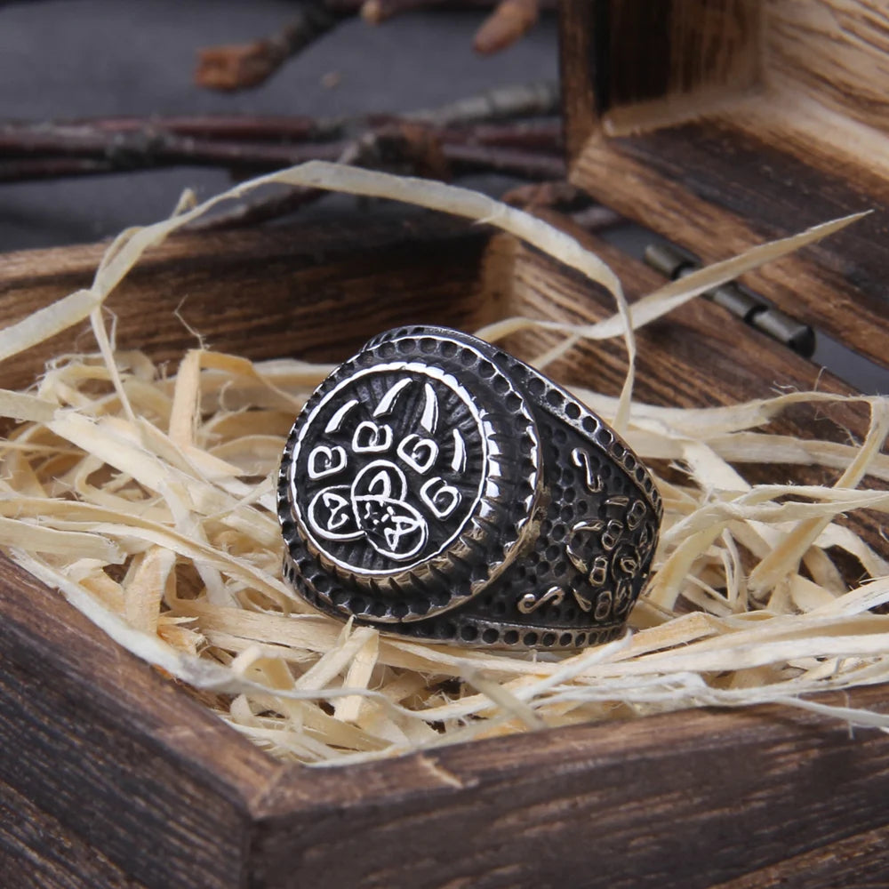 Anel Vegvísir Real – Selo dos Conquistadores