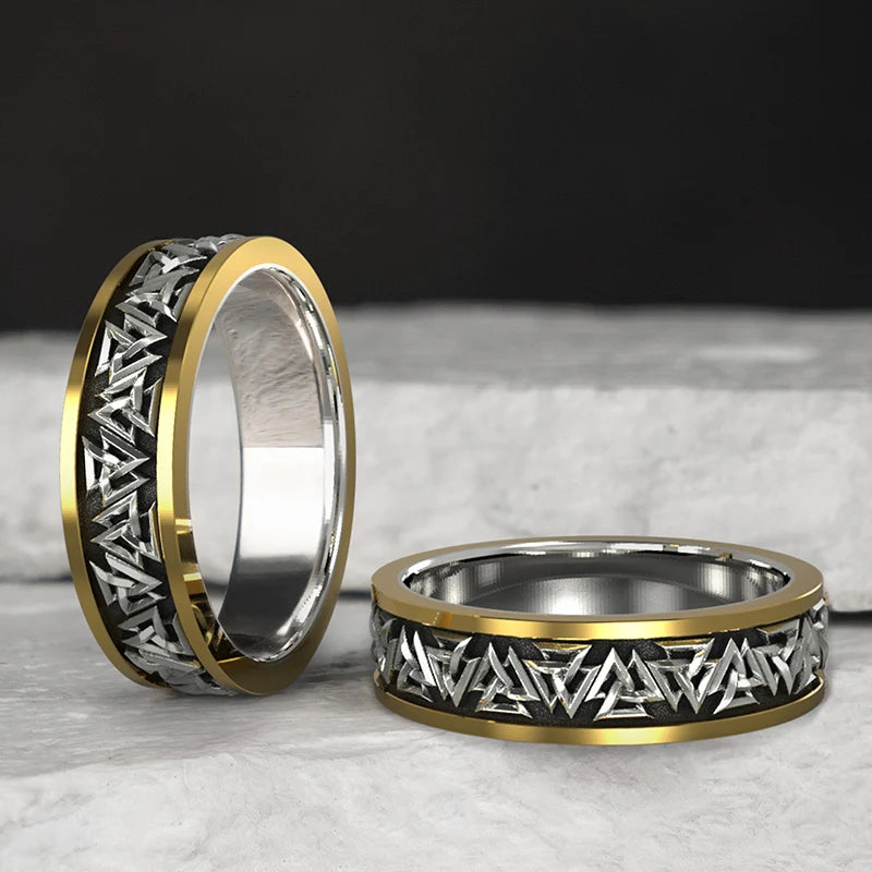 Anel Nórdico Dourado – Força com Elegância S 925