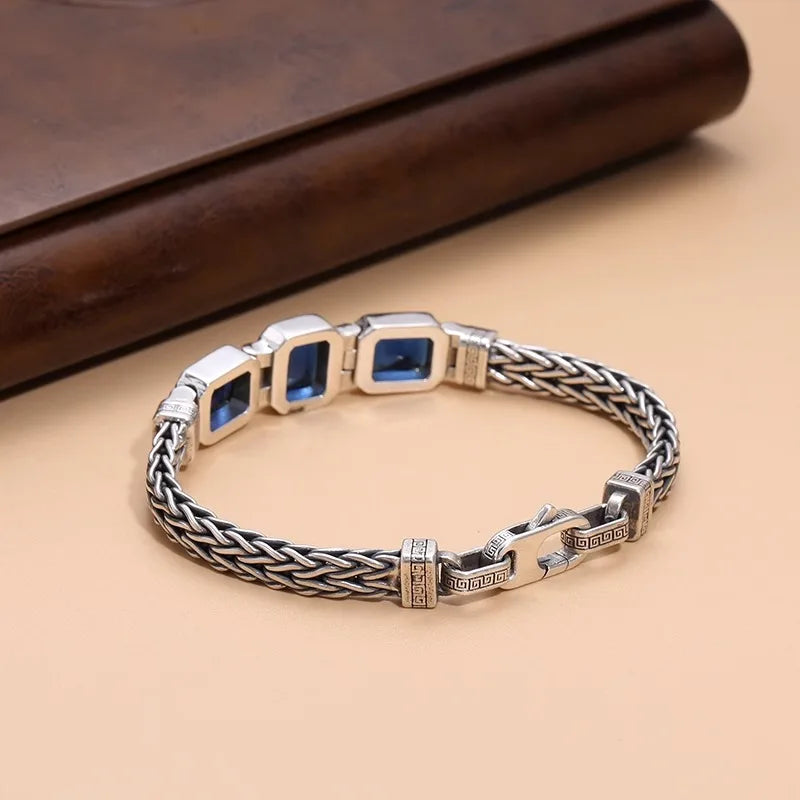 Bracelete Nótt — Cristais Azuis