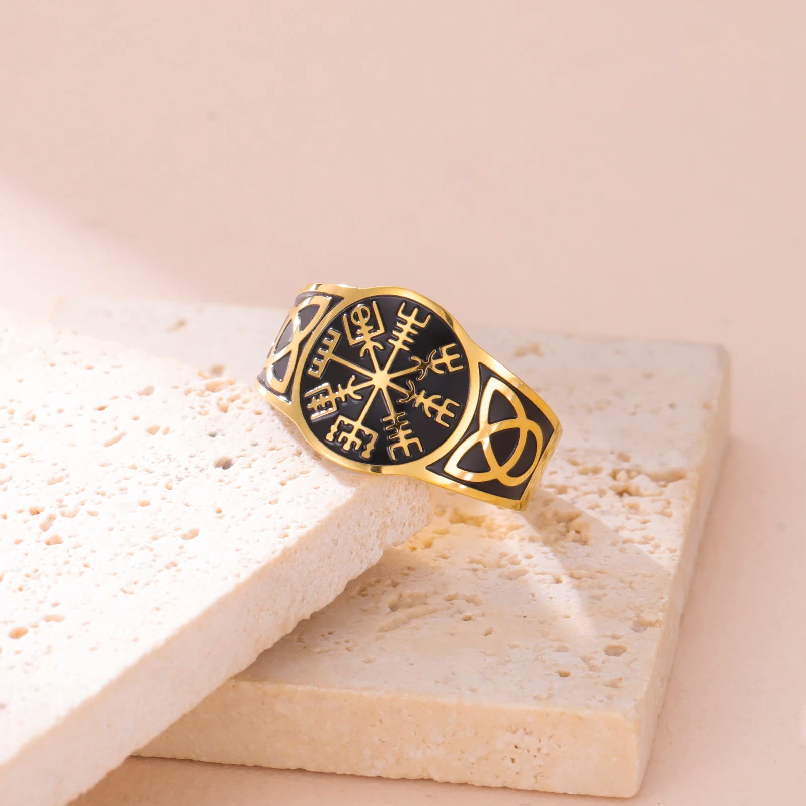 Anel Vegvisir — Bússola Viking