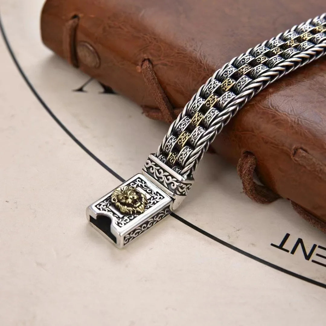 Bracelete Leão de Midgard – Prata Esterlina 925