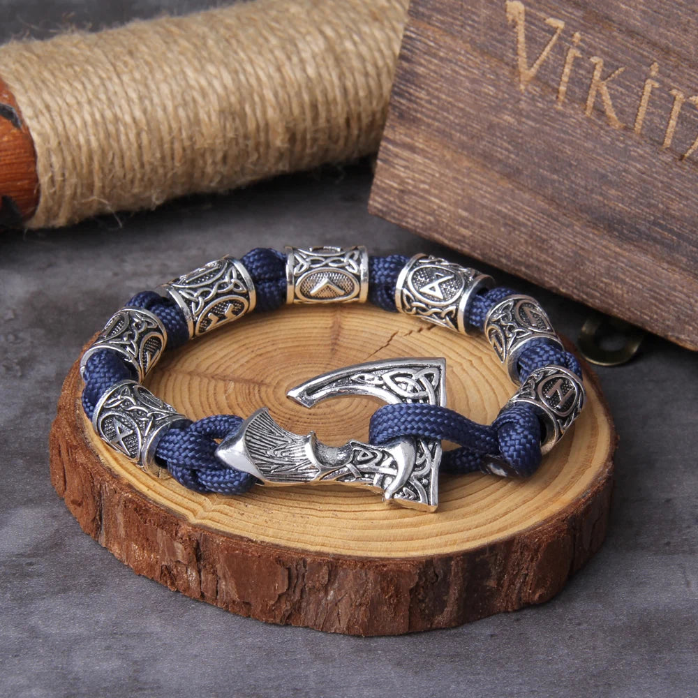 Bracelete Járnsekr - O Machado Viking - Azul