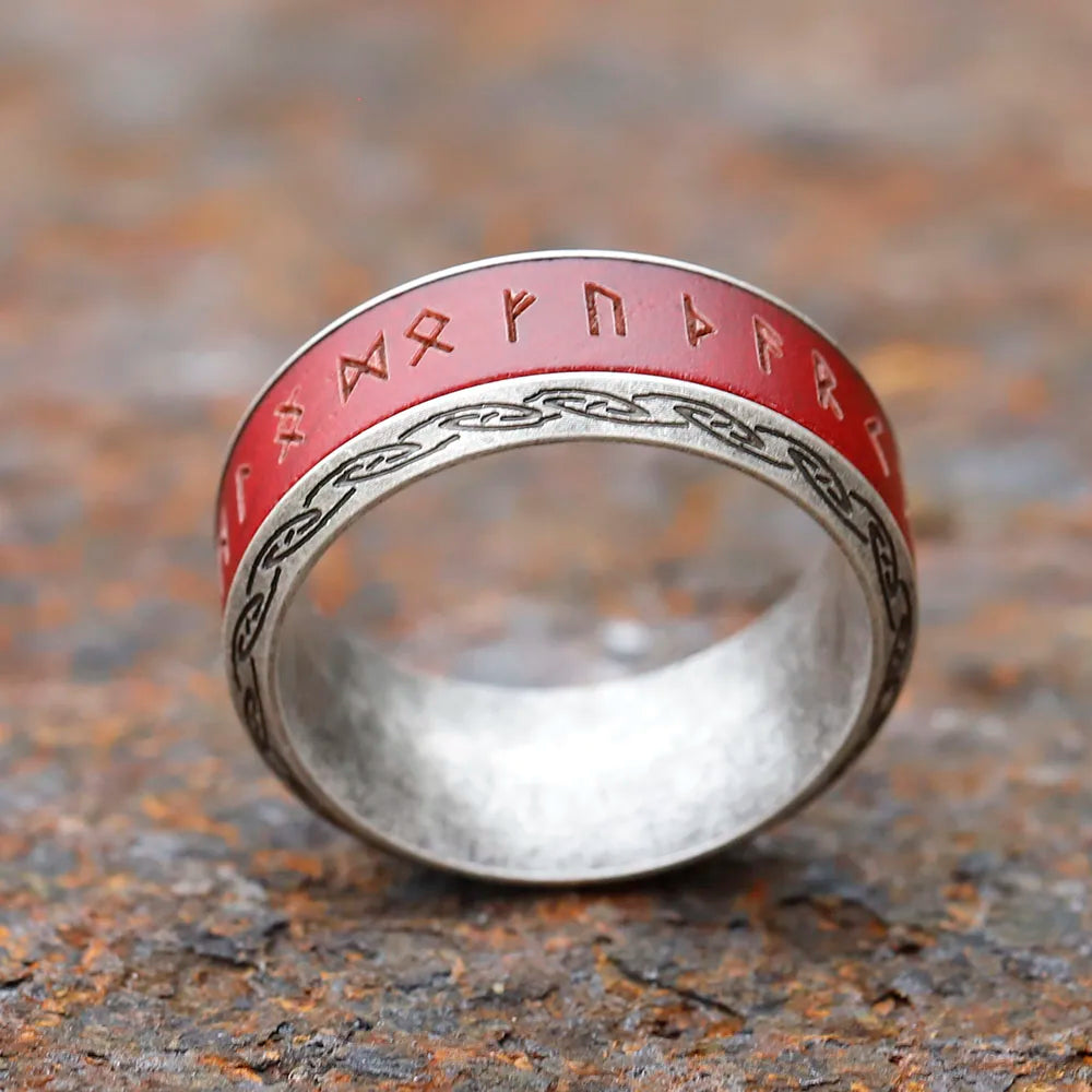 Anel Futhark Vermelho – Runas do Destino