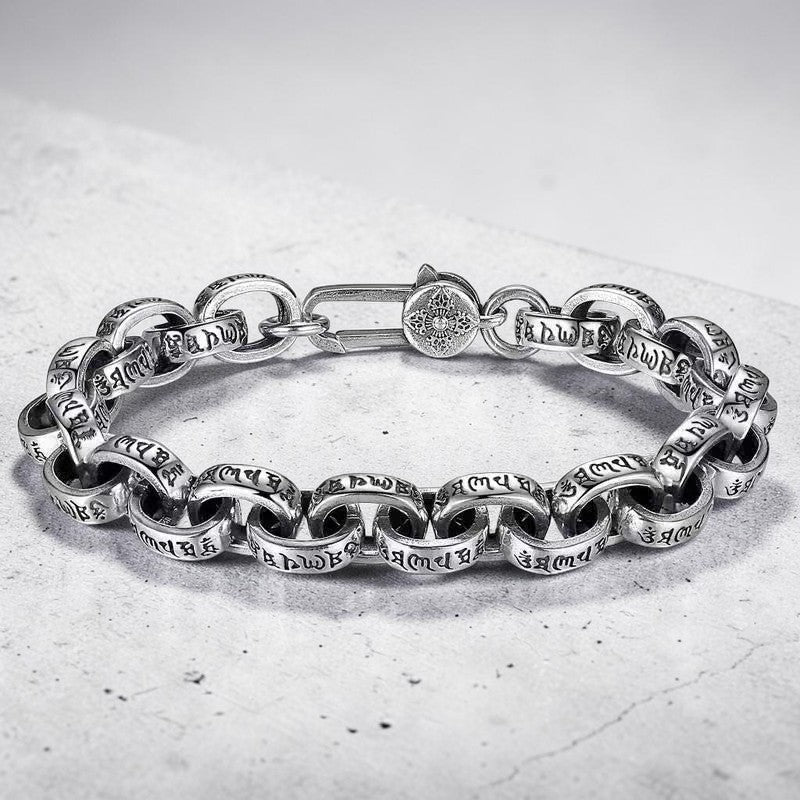 Bracelete Gótico — Corrente com Elos em Prata S925