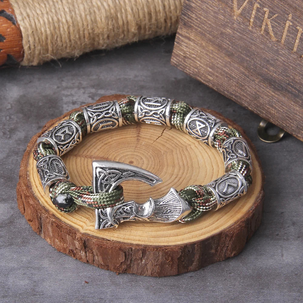 Bracelete Járnsekr - O Machado Viking - Verde