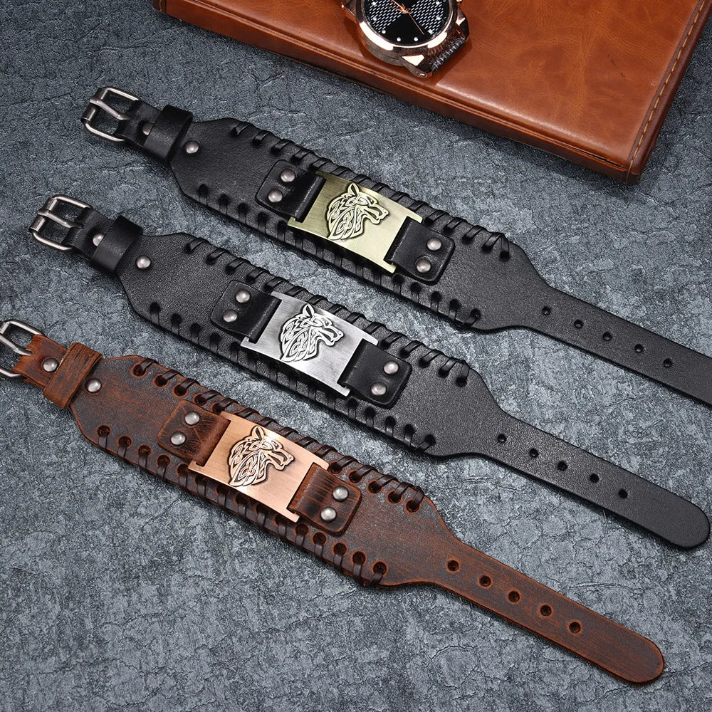 Bracelete de Couro Fenrir