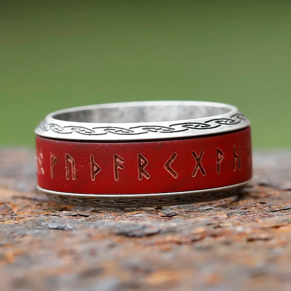 Anel Futhark Vermelho – Runas do Destino