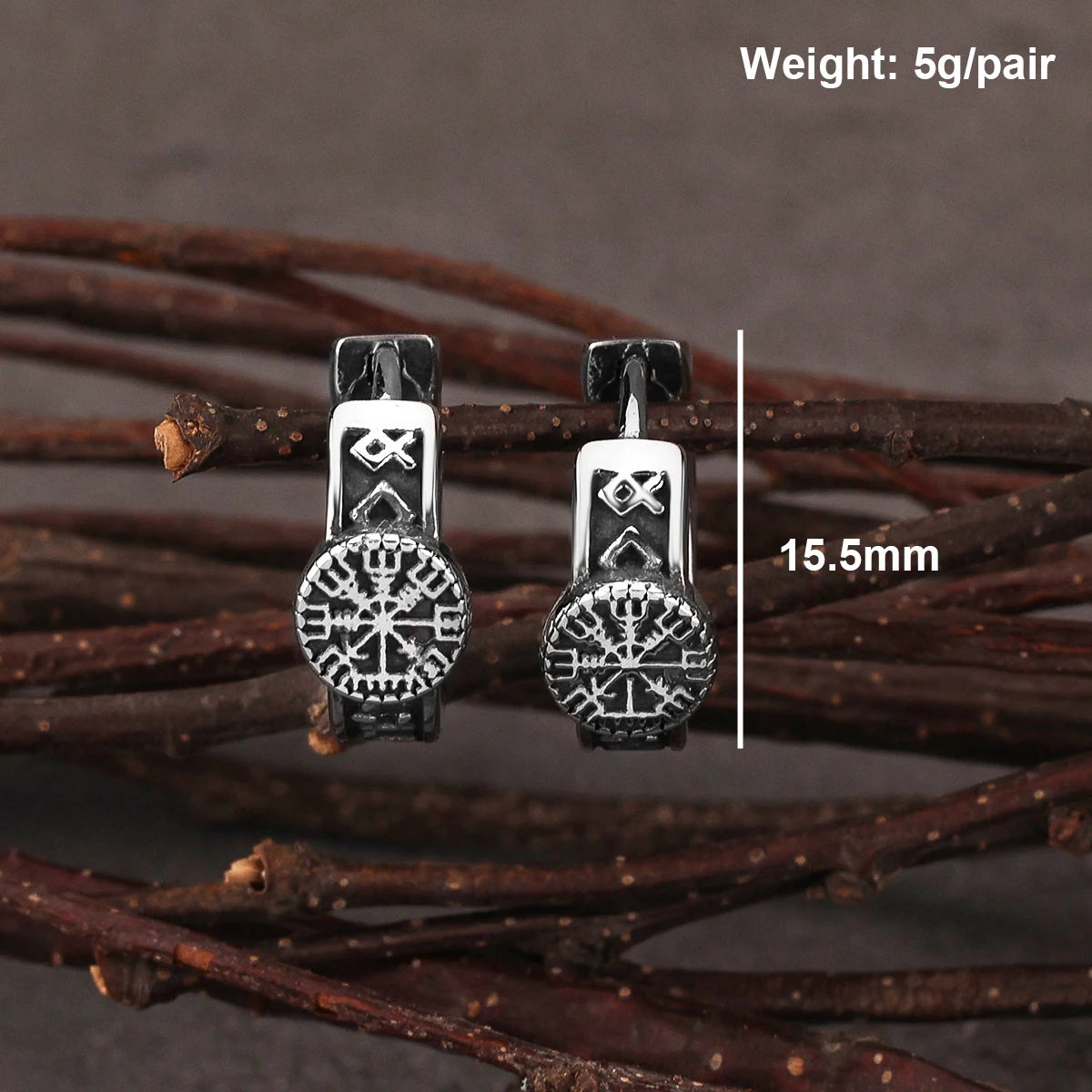 Brinco Vegvísir Hoop – Rota do Norte