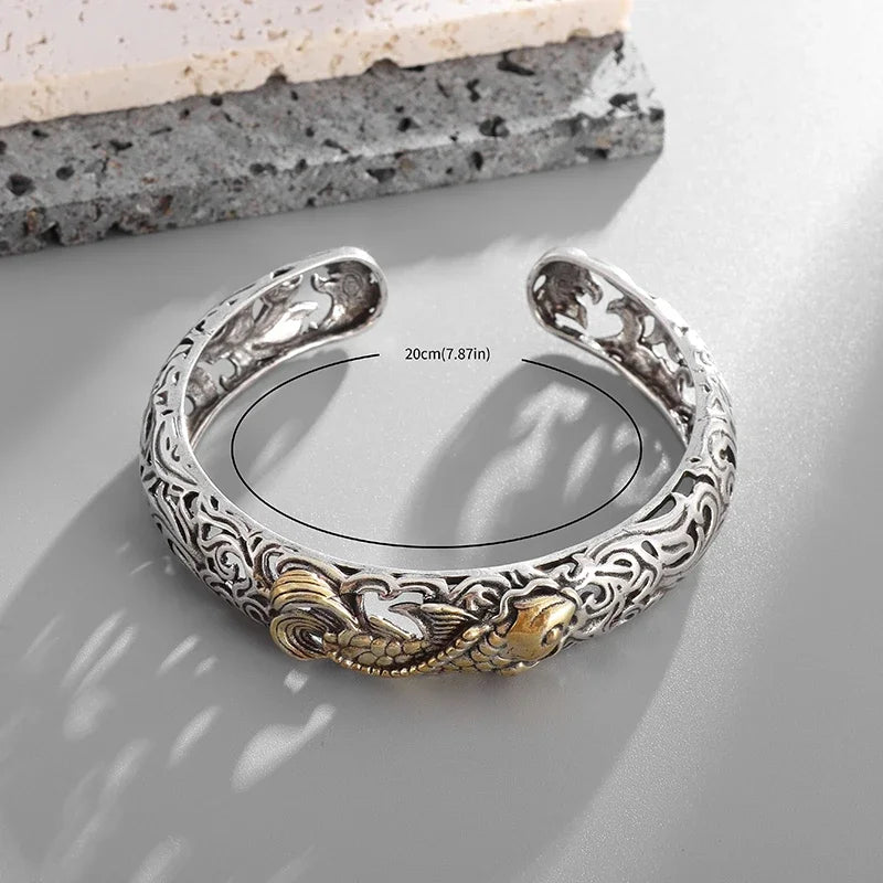 Bracelete Koi Dourado – Força que Flui com Elegância