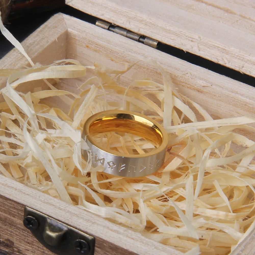 Anel Futhark de Odin - Liso