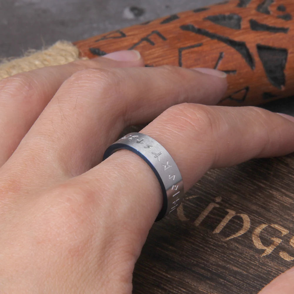 Anel Futhark de Odin - Liso