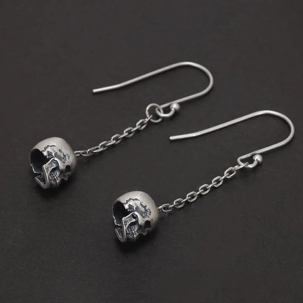 Brinco Skull Raven – Prata Esterlina 925