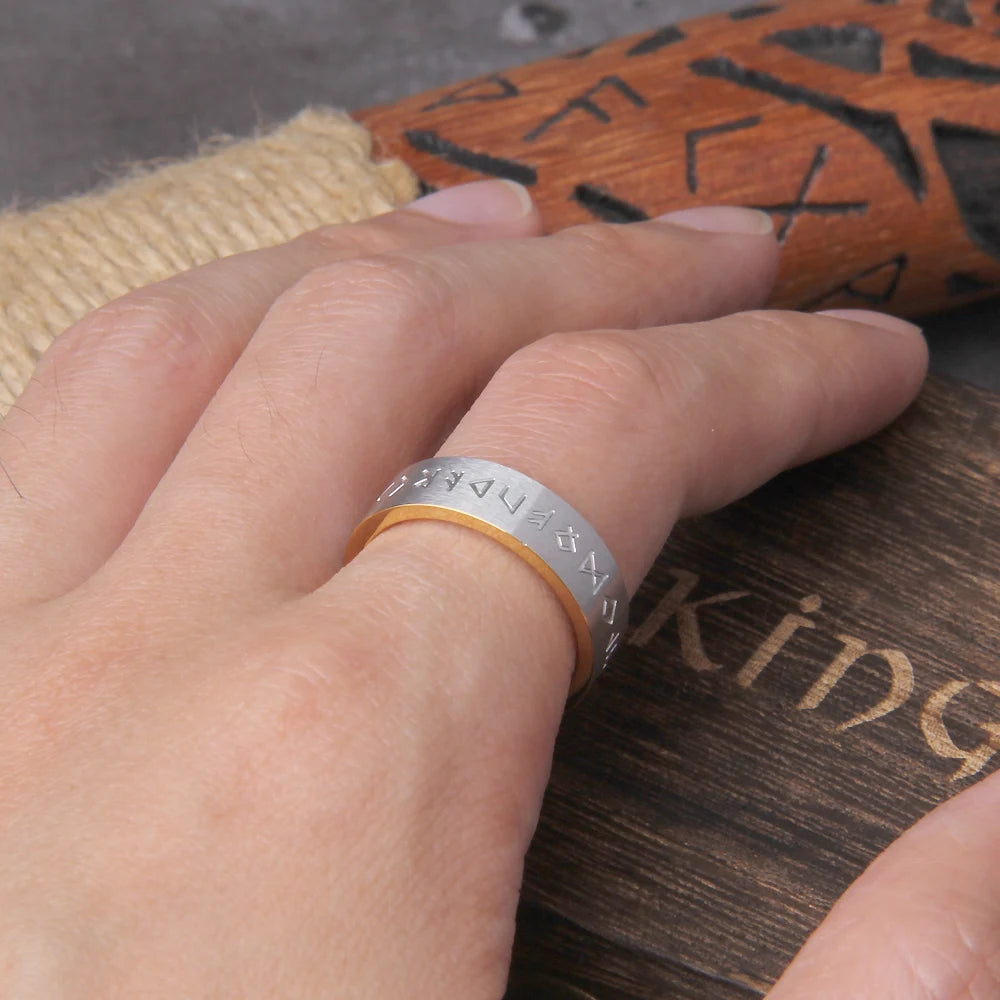 Anel Futhark de Odin - Liso