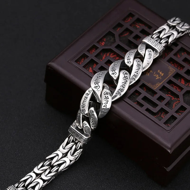 Bracelete Runas Sagradas – Poder Nórdico em Prata 925