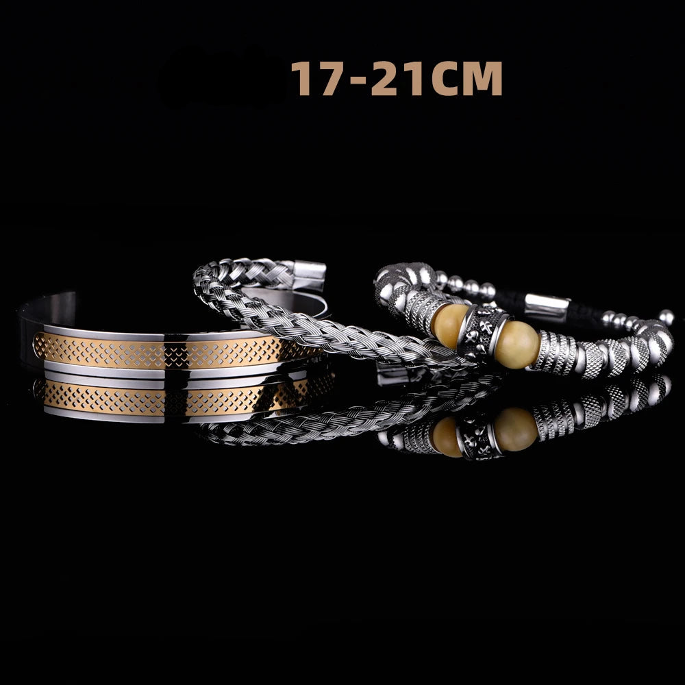 Bracelete Tríade Nórdica – Força, Honra e Destino