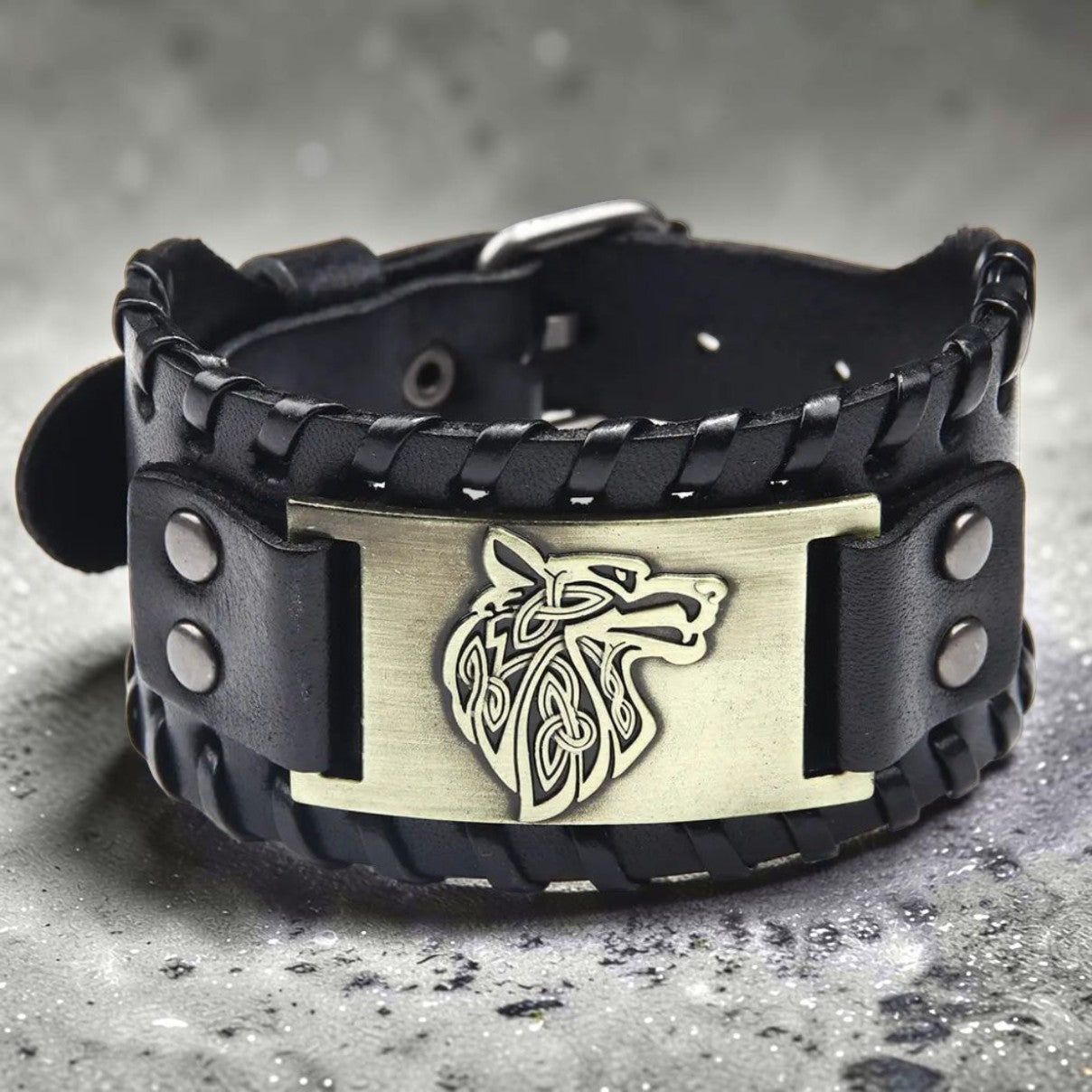Bracelete de Couro Fenrir