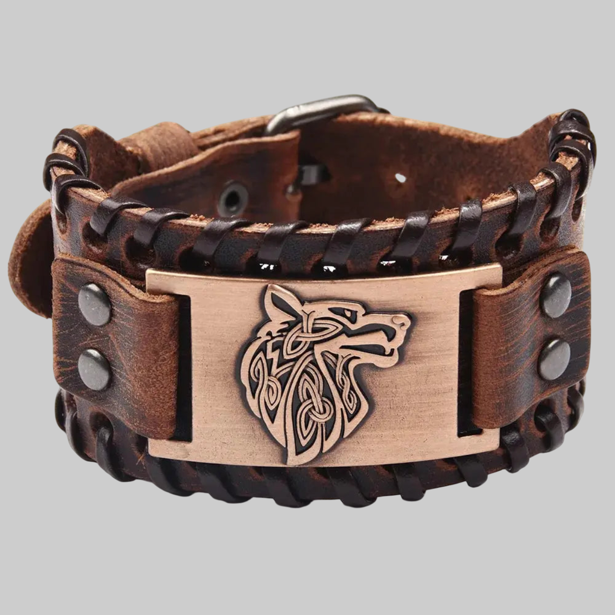 Bracelete de Couro Fenrir