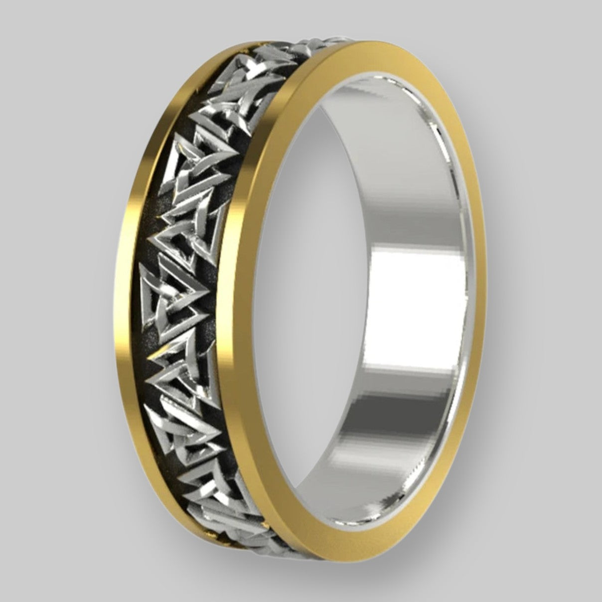 Anel Nórdico Dourado – Força com Elegância S 925