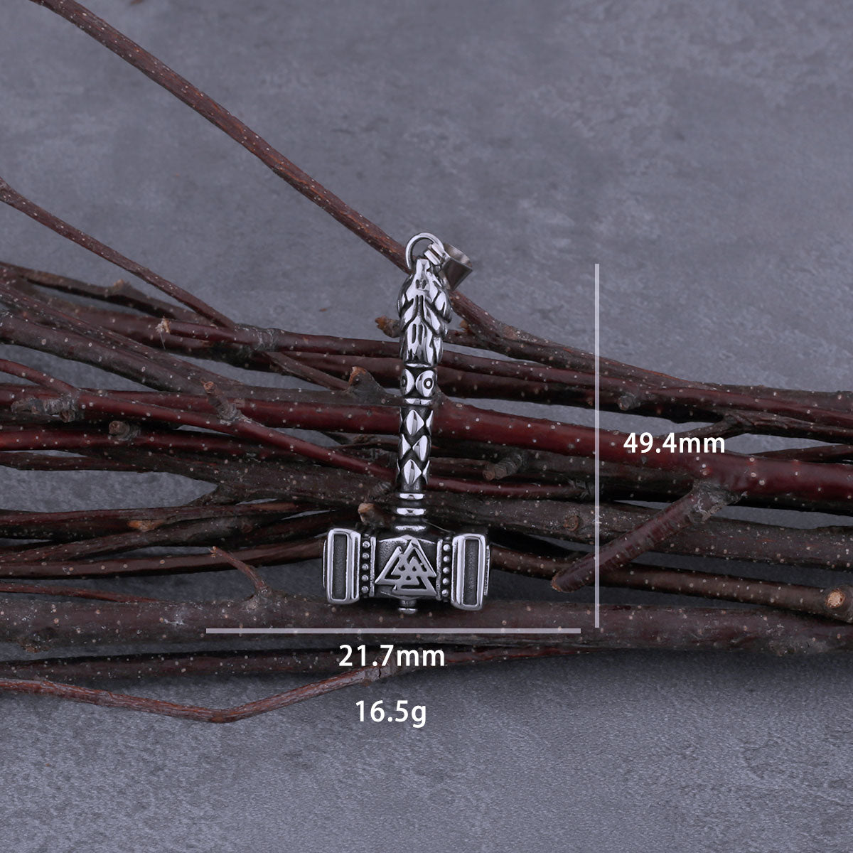 Colar Mjölnir Valknut