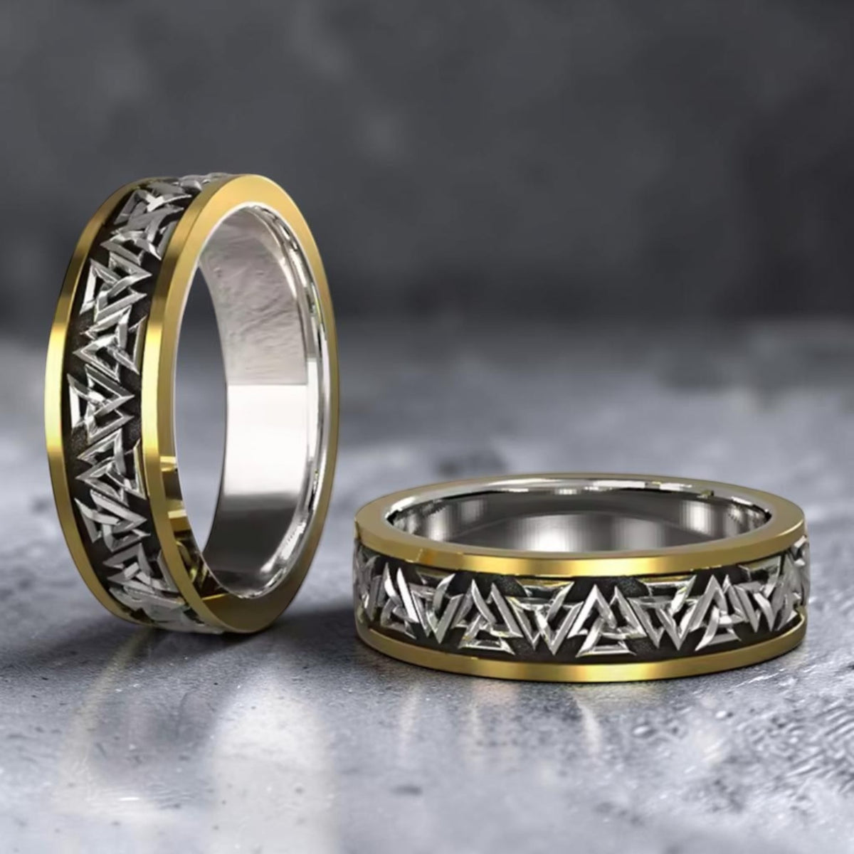 Anel Nórdico Dourado – Força com Elegância S 925