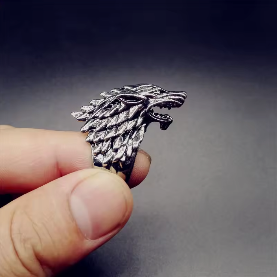 Anel Cabeça de Lobo Fenrir