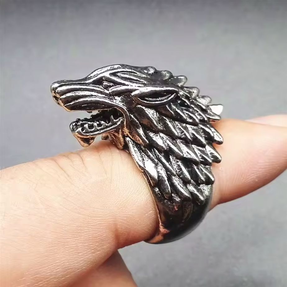 Anel Cabeça de Lobo Fenrir