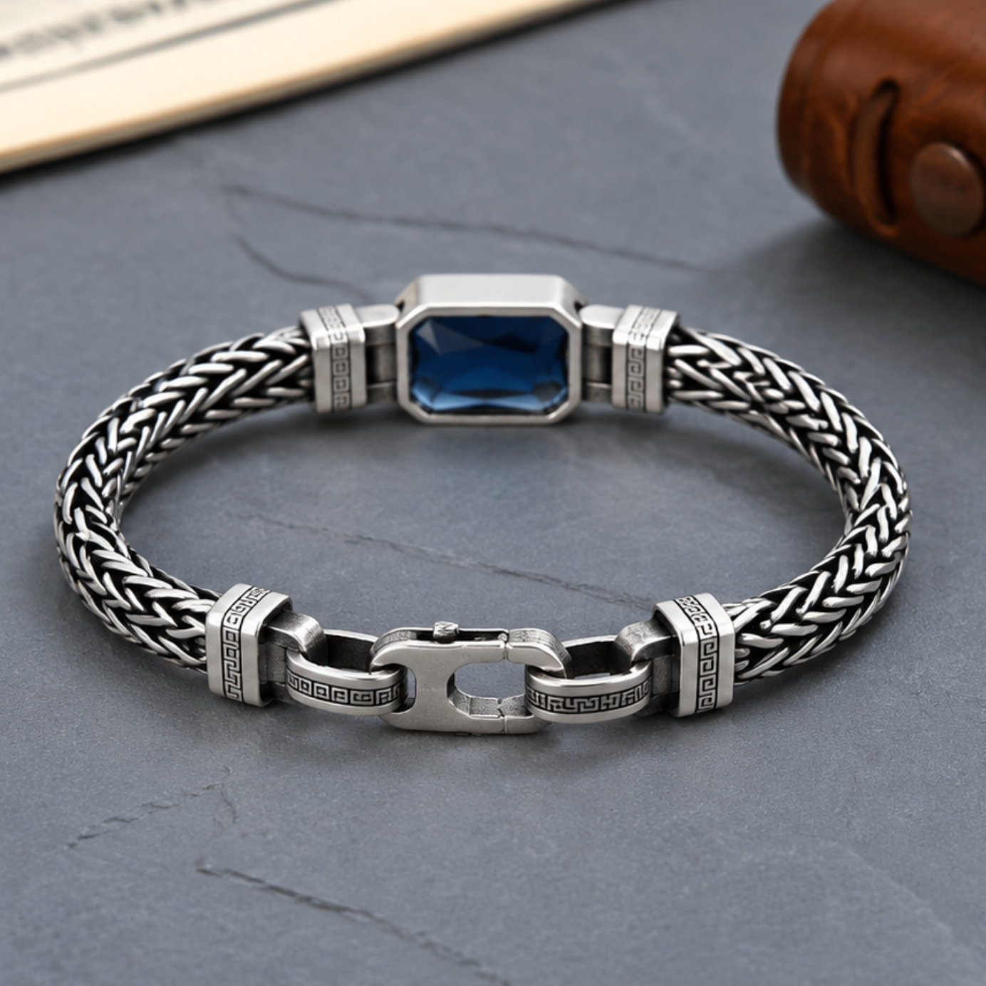 Bracelete Nótt — Cristais Azuis