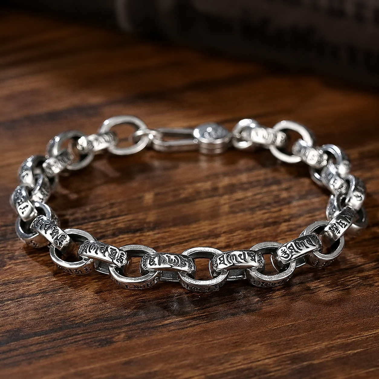 Bracelete Gótico — Corrente com Elos em Prata S925