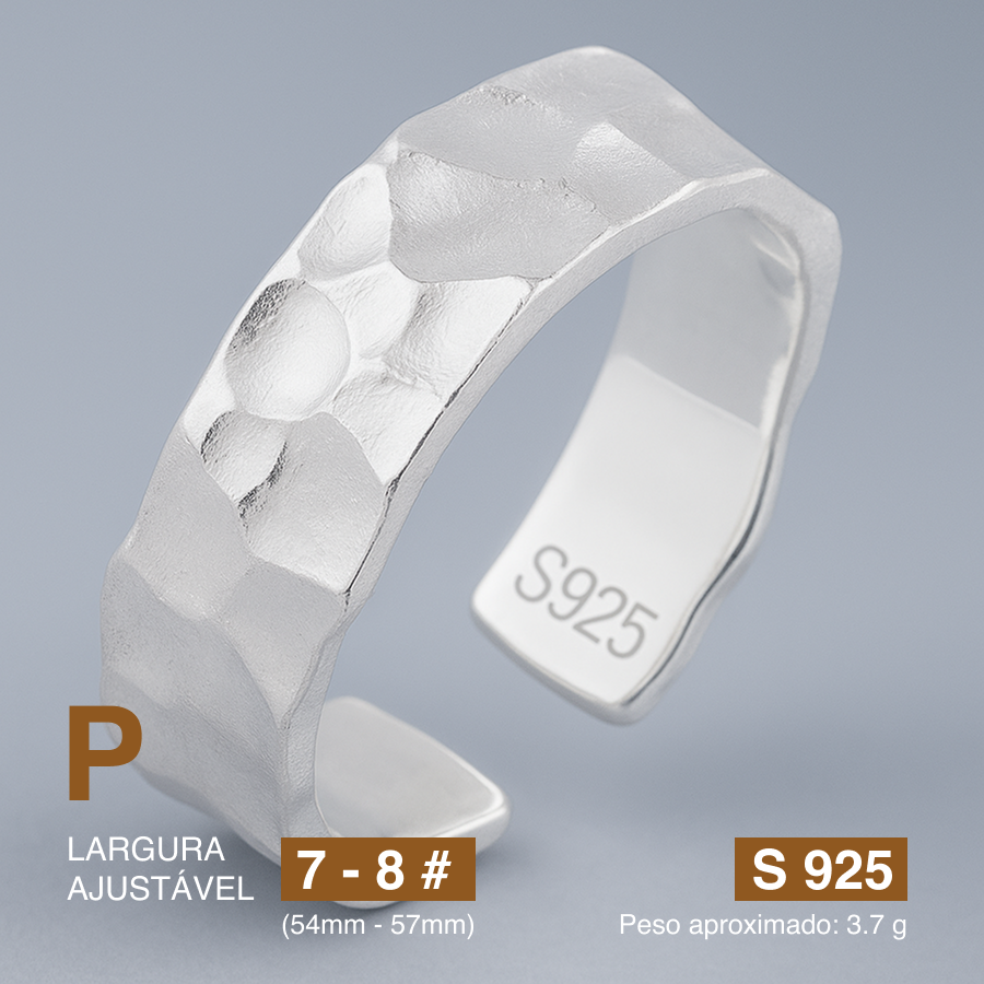 Anel Rocha Primal S925 – Brutalidade em Estado Puro