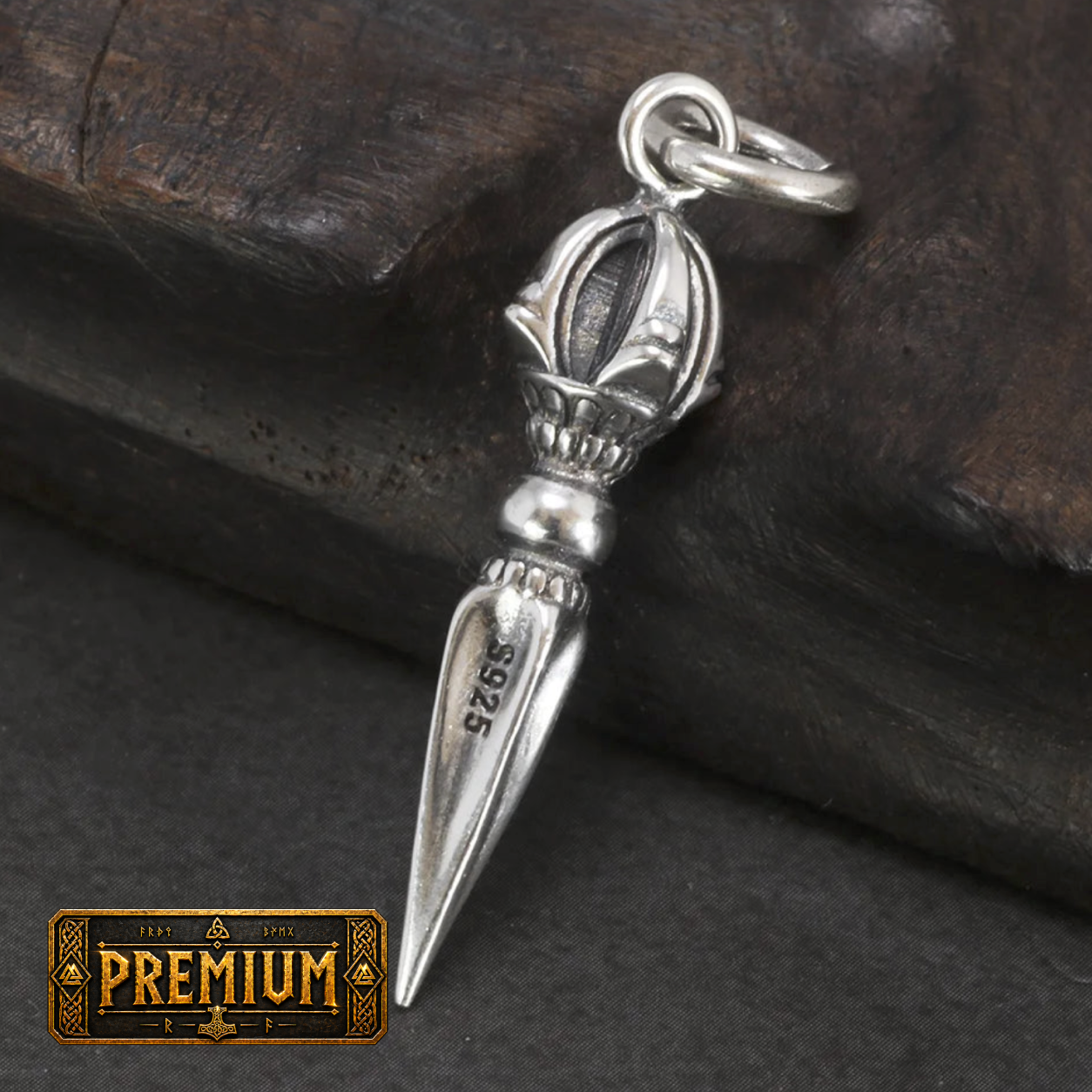 Pingente Vajra Imperial – Prata Esterlina 925