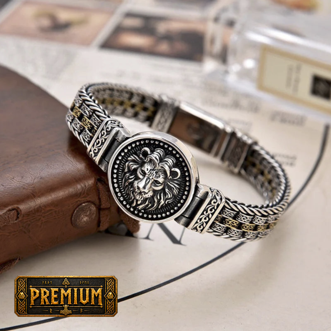 Bracelete Leão de Midgard – Prata Esterlina 925