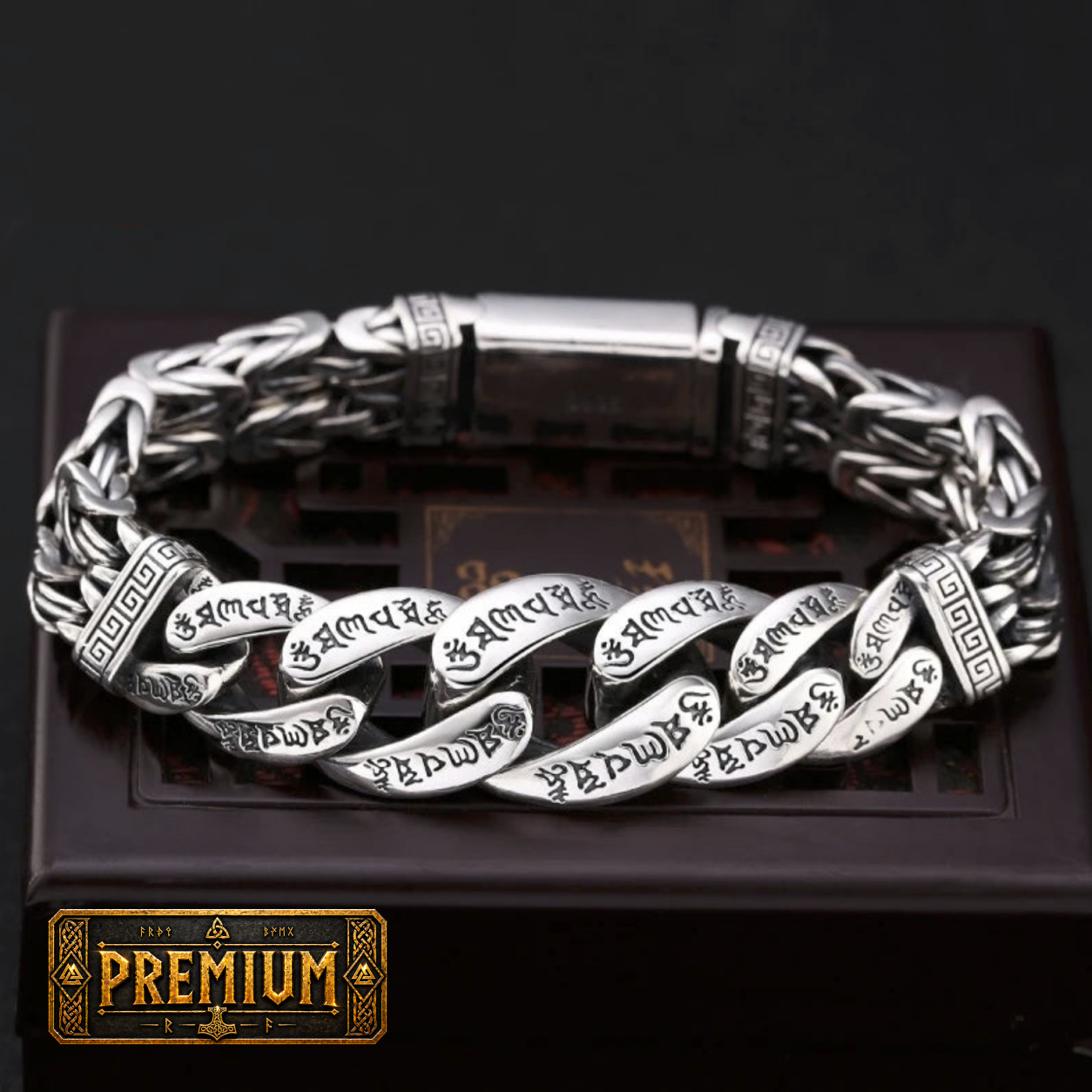 Bracelete Runas Sagradas – Poder Nórdico em Prata 925