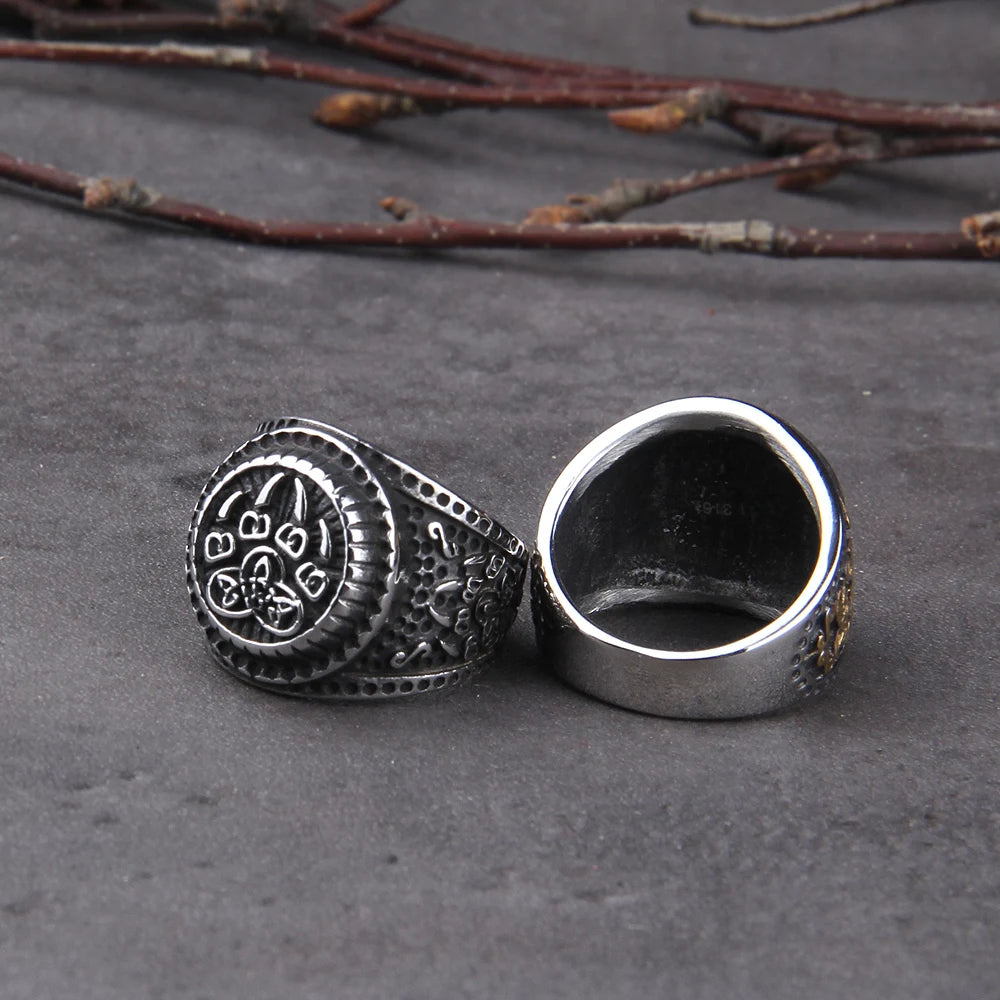 Anel Vegvísir Real – Selo dos Conquistadores