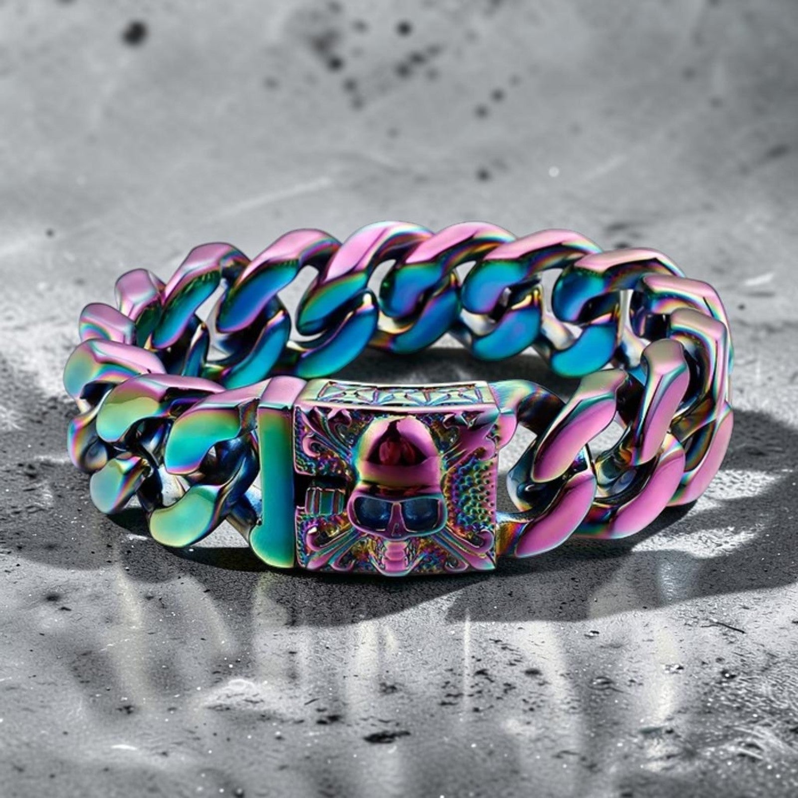 Bracelete Helgr – Caveira em Aço