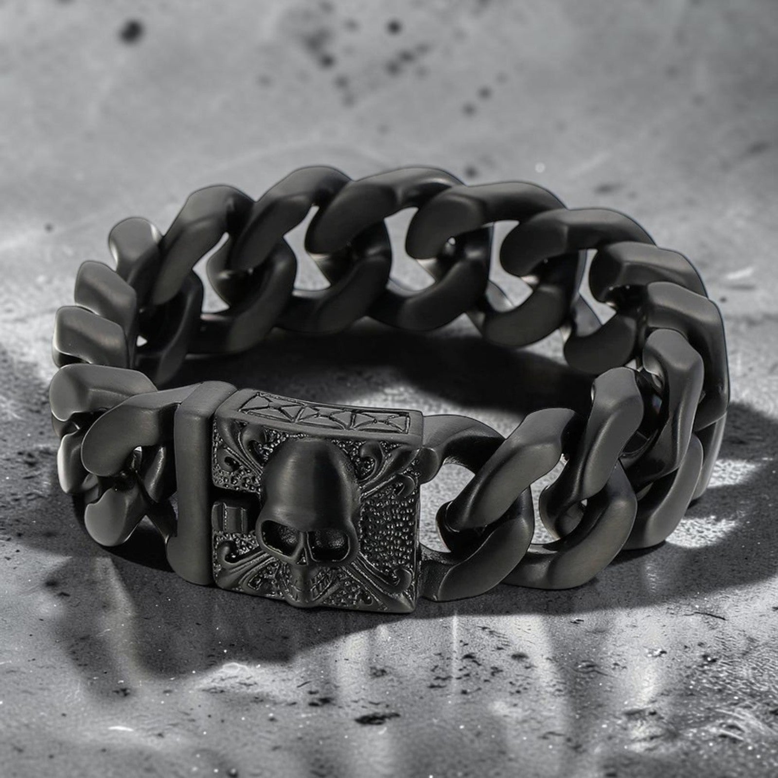 Bracelete Helgr – Caveira em Aço