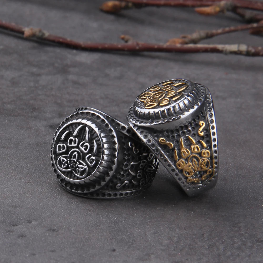 Anel Vegvísir Real – Selo dos Conquistadores