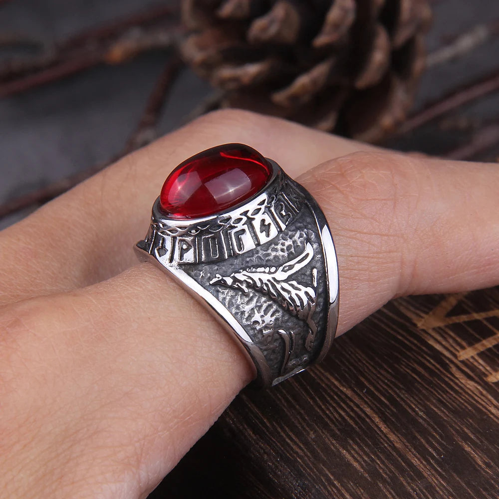 Anel Bloodstone Odin – Olho do Destino