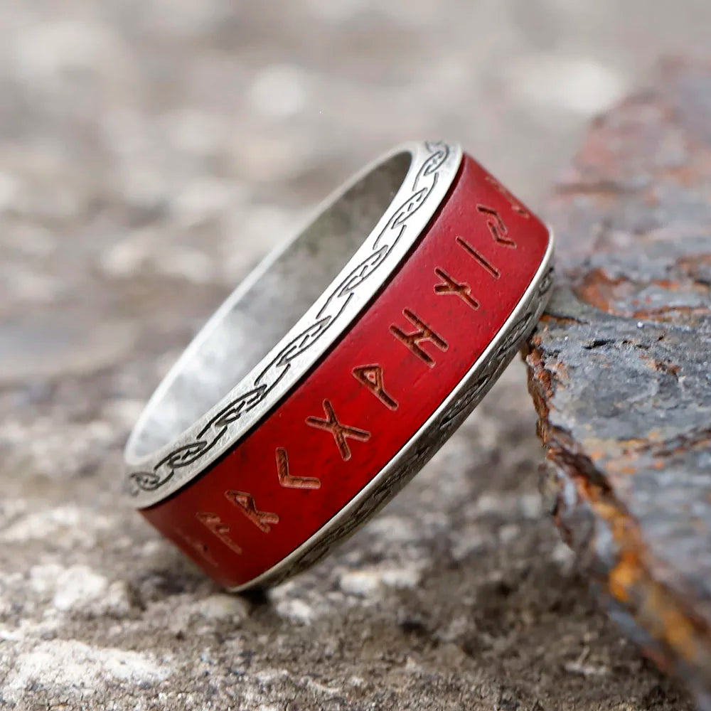 Anel Futhark Vermelho – Runas do Destino