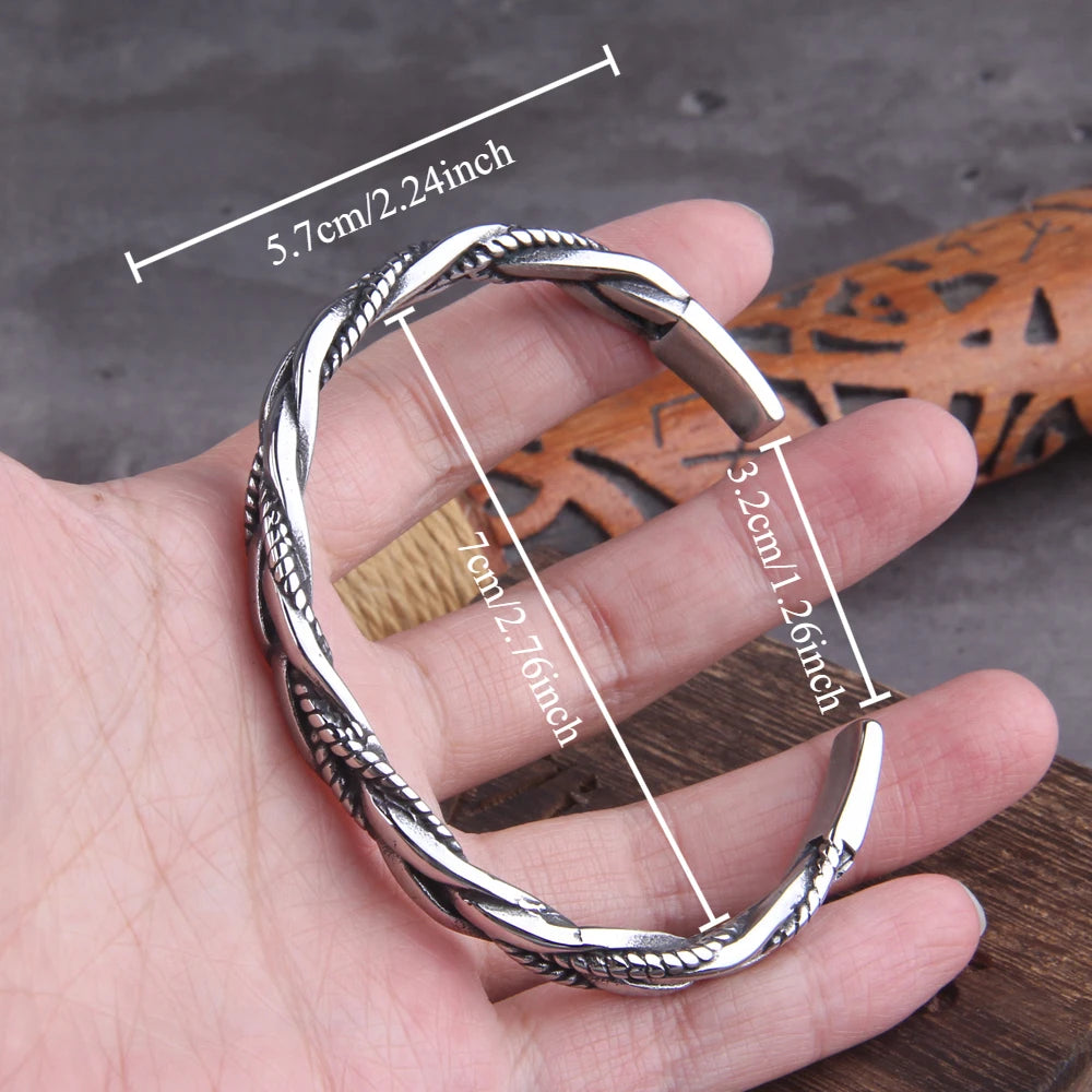 Bracelete Viking Trançado – Força em Cada Detalhe