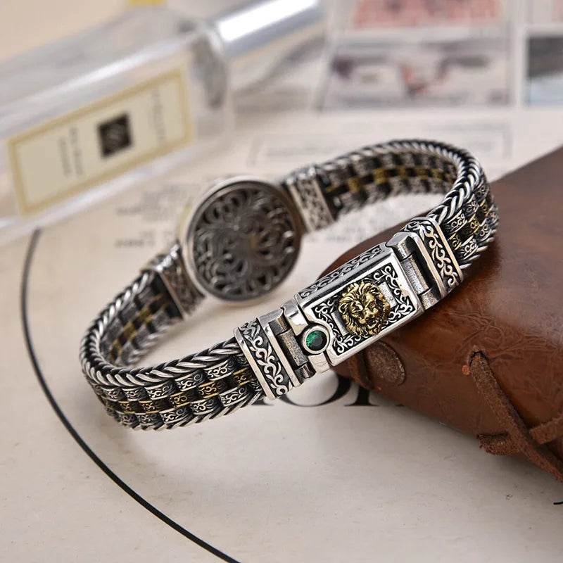 Bracelete Leão de Midgard – Prata Esterlina 925