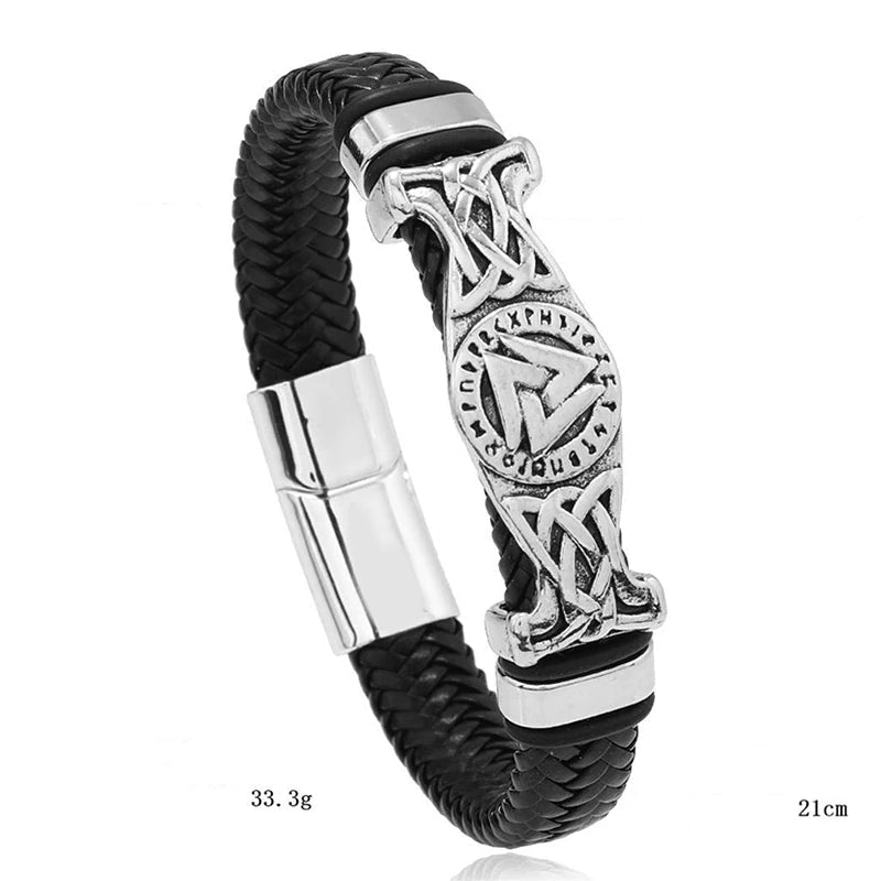 Bracelete Valknut – Força, Destino e Liberdade